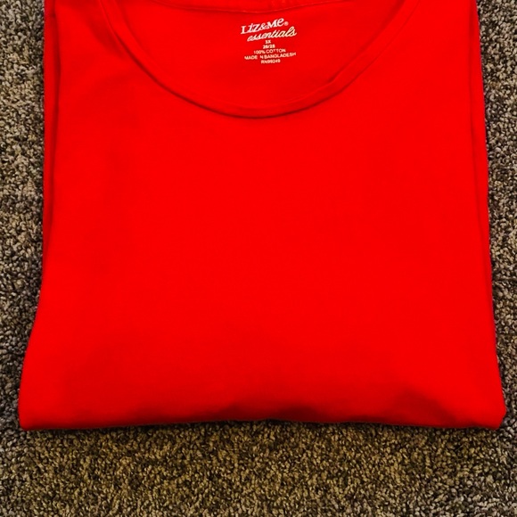 LIZ & ME CATHERINES Solid Color Blouse Pink ¾ Sleeve PLUS SIZE 26/28 T-Shirt - Picture 5 of 8